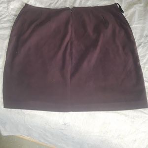 Purple mini skirt suede like material